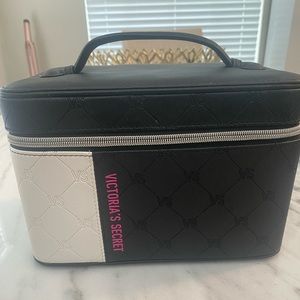 Black and white Victoria’s Secret makeup bag